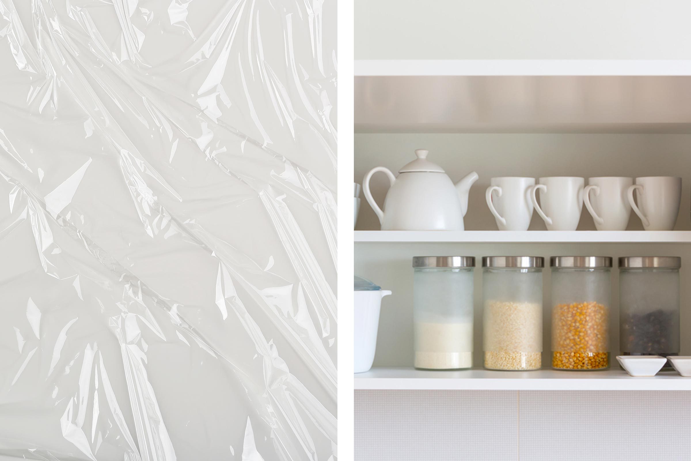 plastic wrap shelves