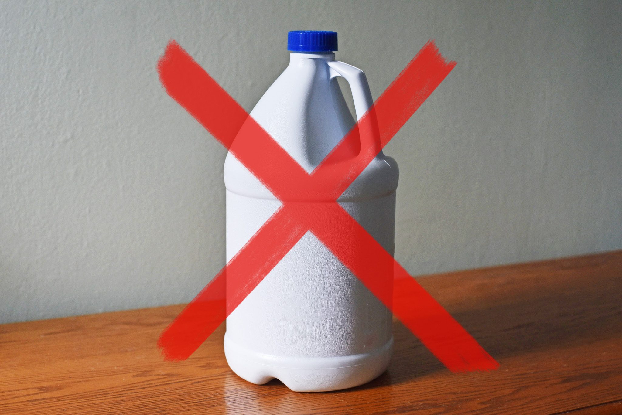 don't clean with bleach