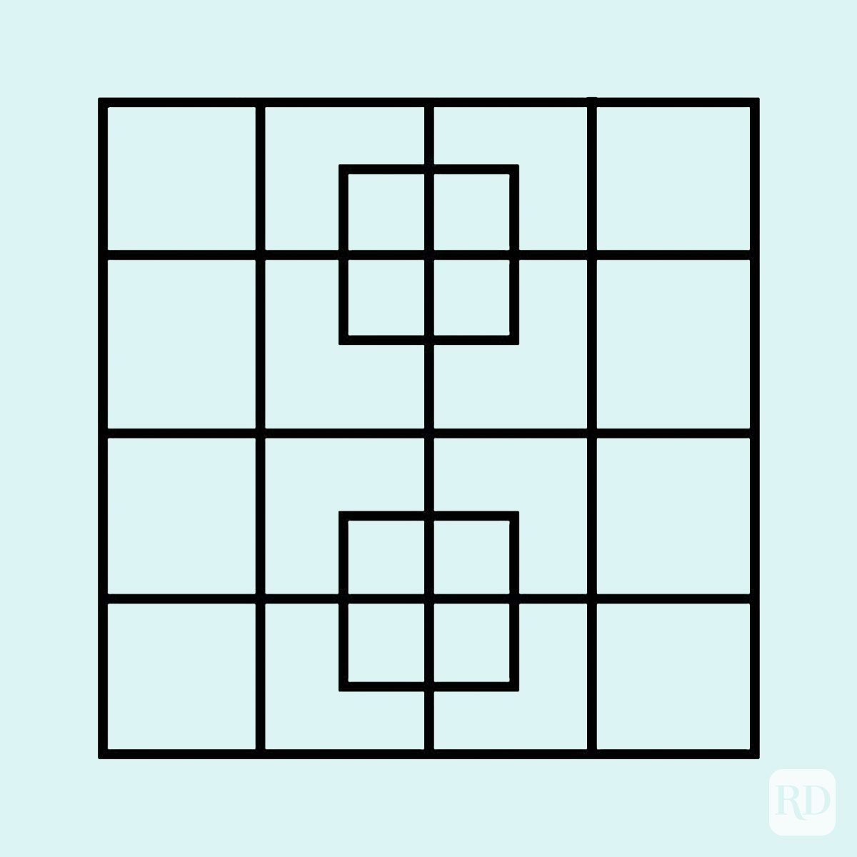 14 Visual Brain Teasers And Puzzles That Will Leave You Stumped How Many Squares Do You See In This Puzzle Graphic