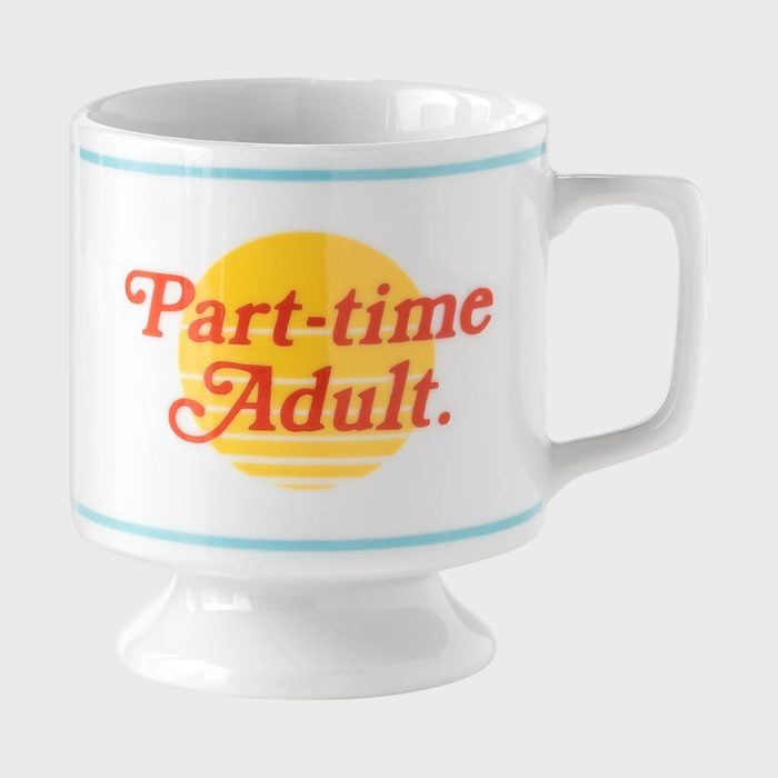 White mug displays 